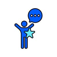 Icon a expertise, isolated against a clean background. vector
