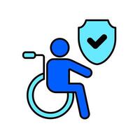 Icon a disability, isolated against a clean background vector