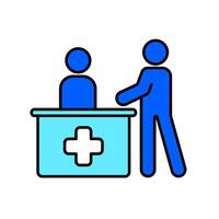 Icon a hospitalization, isolated against a clean background. vector