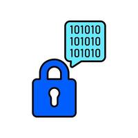 Icon a encrypted, isolated against a clean background. vector