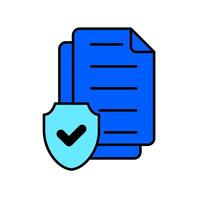 Icon a policy, isolated against a clean background vector