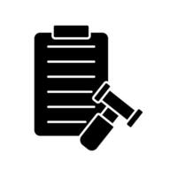 Icon a power of attorney isolated against a clean background. vector
