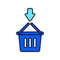 Icon a add to cart, isolated against a clean background. vector