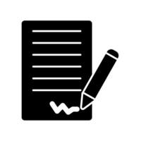 Icon a signature, isolated against a clean background vector
