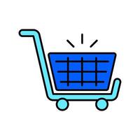 Icon a shopping cart, isolated against a clean background vector