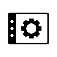Icon a option panel, isolated against a clean background. vector