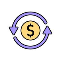 Icon a return on investment, isolated against a clean background. vector