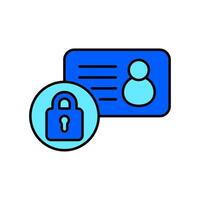 Icon a private data, isolated against a clean background. vector