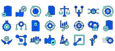 Set of best practices Icons vector