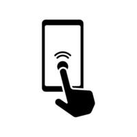 Icon a touch screen, isolated against a clean background. vector