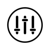 Icon a equalizer, isolated against a clean background vector