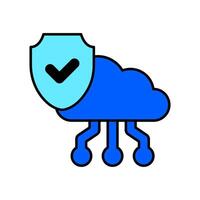 Icon a web protection, isolated against a clean background. vector