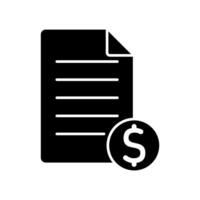 Icon a contract, isolated against a clean background. vector