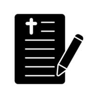 Icon a testament, isolated against a clean background vector