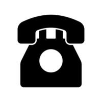 Icon a retro phone, isolated against a clean background. vector