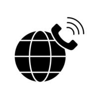 Icon a global communication, isolated against a clean background. vector