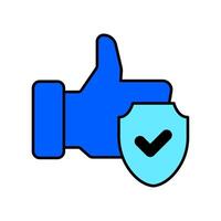 Icon a reliability, isolated against a clean background. vector