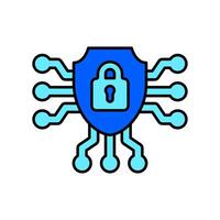Icon a cybersecurity, isolated against a clean background. vector