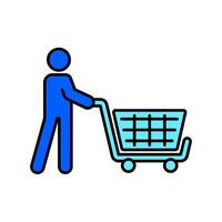 Icon a shopping, isolated against a clean background vector