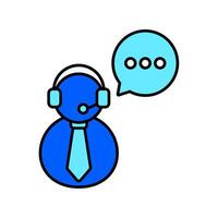 Icon a customer service, isolated against a clean background vector
