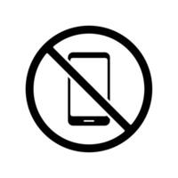 Icon a no phone, isolated against a clean background vector