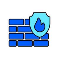 Icon a firewall, isolated against a clean background. vector