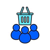 Icon a customer, isolated against a clean background vector