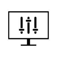 Icon a controls, isolated against a clean background. vector