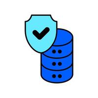 Icon a data protection, isolated against a clean background. vector