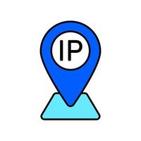 Icon a IP address, isolated against a clean background. vector