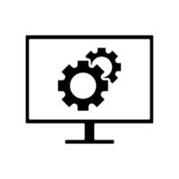 Icon a system, isolated against a clean background. vector