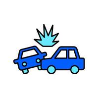 Icon a accident, isolated against a clean background vector
