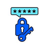 Icon a password, isolated against a clean background vector