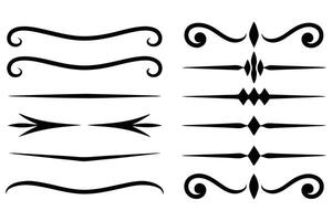 Set of Vintage Decorative Dividers and Elegant Line Ornaments Calligraphic Elements vector