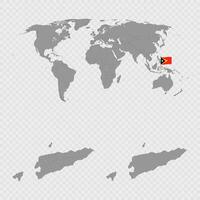 East Timor Map Set with World Location. vector