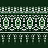 Green Abstract ethnic pattern vector