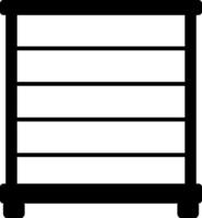 Rounded Filled Towel rail icon vector