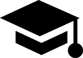 Rounded Filled Mortarboard Icon vector