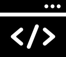 Rounded Filled Coding Icon vector