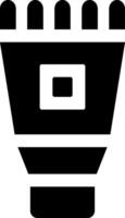 Rounded Filled Paint Tube Icon vector