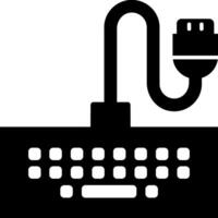 Rounded Filled Keyboard Icon vector