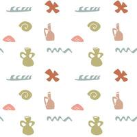 Boho summer elements pattern for decoration and design vector