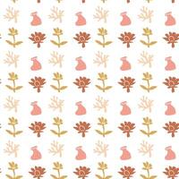Boho summer elements with botanical patterns for design projects vector