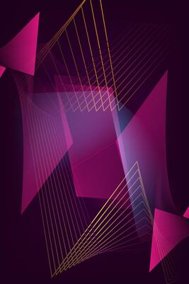Futuristic Geometric Lines on a Deep Gradient Canvas