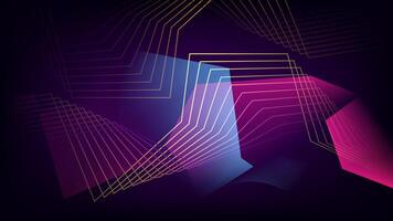 Abstract geometric wave of light lines on a gradient background. vector