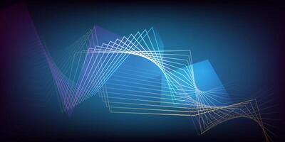 Dynamic Abstract Shapes with Neon Light Effects vector