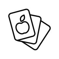 Flashcard Learning Icons vector