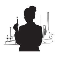 Laboratory Scientist Silhouette Design vector