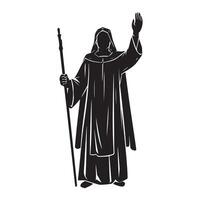 Justice Guardian Judge Silhouette Graphic Design Element vector