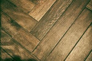 Stone parquet with rectangular and square tiles - texture and background view from above with space to copy photo